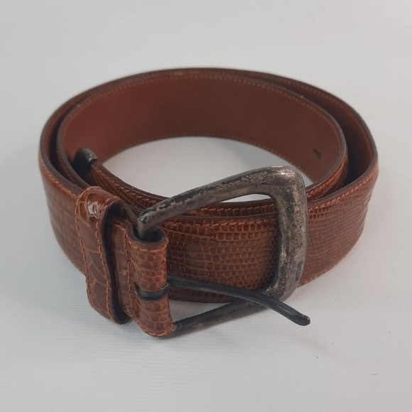 Ralph Lauren Lizard Belt Sterling Silver Buckle 1985 Buckle - Picture 1 of 12